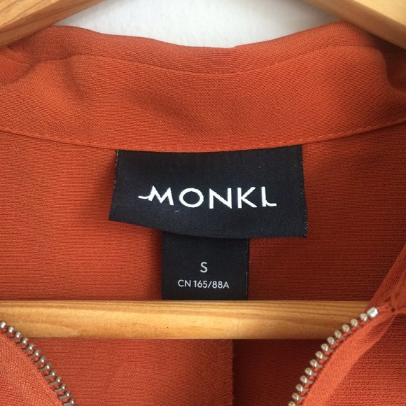 Monki Orange Zip Shirt Dress - Picture 6 of 11